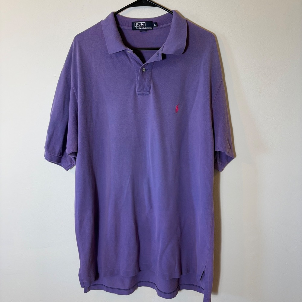 Polo by Ralph‎ Lauren Men's XL Purple Polo Shirt Short Sleeve Casual Top
